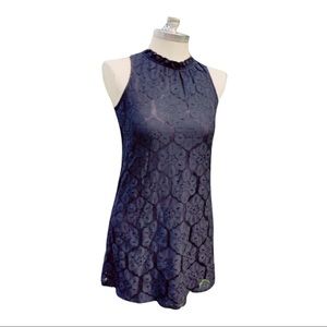 Paper Crane black lace lined sleeveless Dress